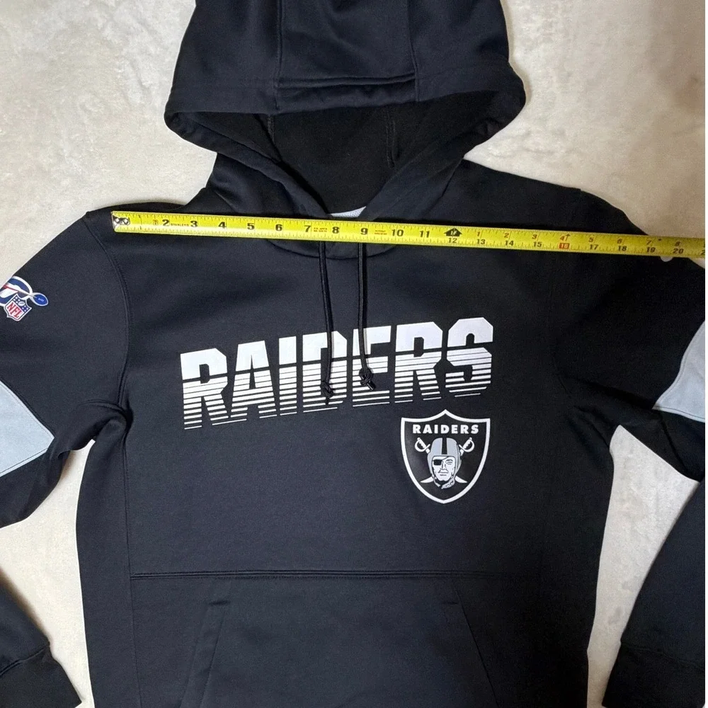 Nike Black Raiders NFL Onfield Dri-FIT Hoodie Mens Small Like New